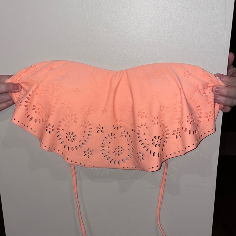 Orange swimsuit top